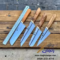 ست 4 عددی چاقو قصابی حسین زنجان تیغه فولادی چرب نگهداری شود