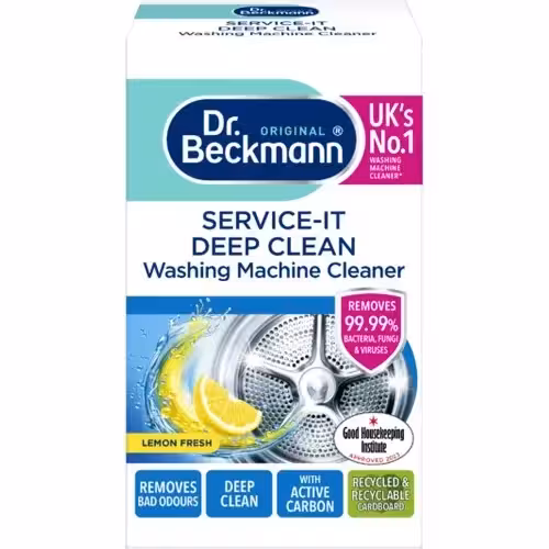 جرمگیر ماشین لباسشویی انگلیسی دکتر بکمن Dr. Beckmann Service It با عصاره لیمو 250 گرم