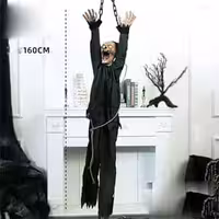 عروسک هالووین زامبی اویزان متحرک سنسوردار