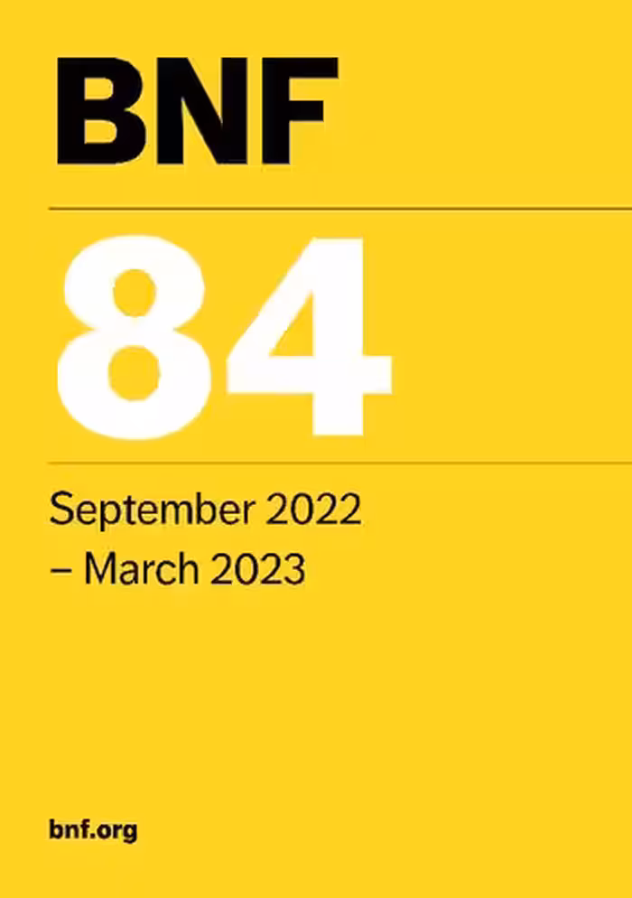 خرید و دانلود نسخه کامل کتاب BNF 84 (British National Formulary) September 2022 - March 2023