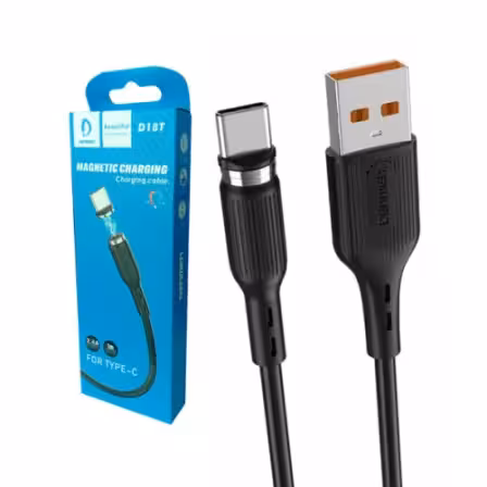 کابل تبدیل مغناطیسی USB به Type-C دنمن مدل D18T طول 1 متر