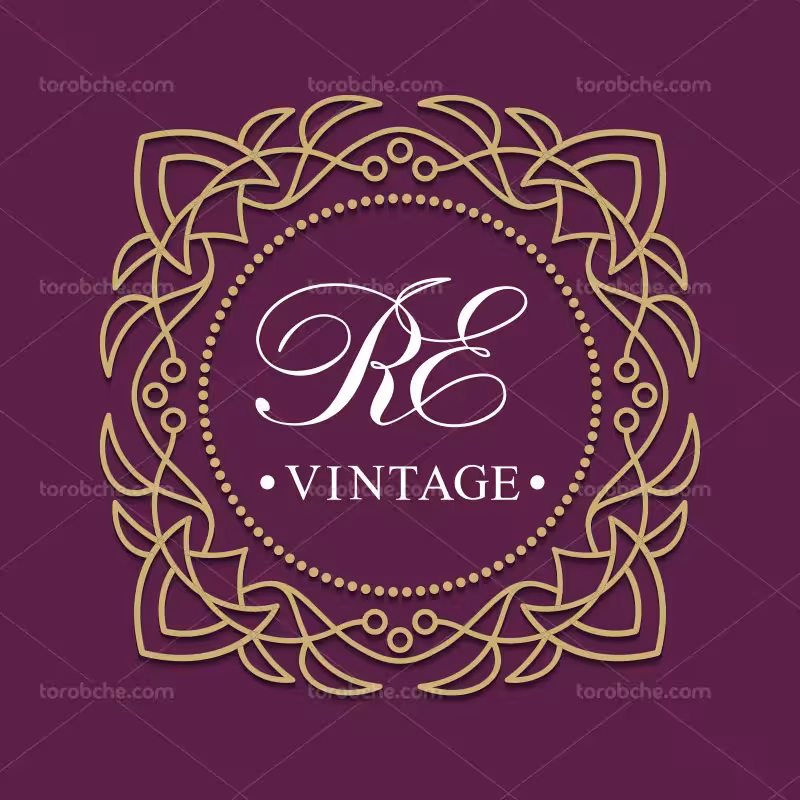 وکتور لوگو مونوگرام R و E | گرافیک با طعم تربچه