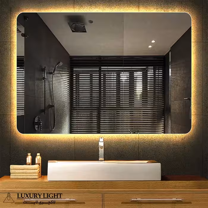 آینه بک لایت مستطیلی مدل LX17