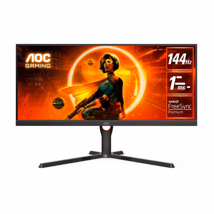 AOC U34G3XM 34 Inch WQHD 1ms (MPRT) 4ms (GtG) 144hz VA Gaming Monitor