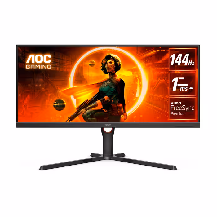 AOC U34G3XM 34 Inch WQHD 1ms (MPRT) 4ms (GtG) 144hz VA Gaming Monitor