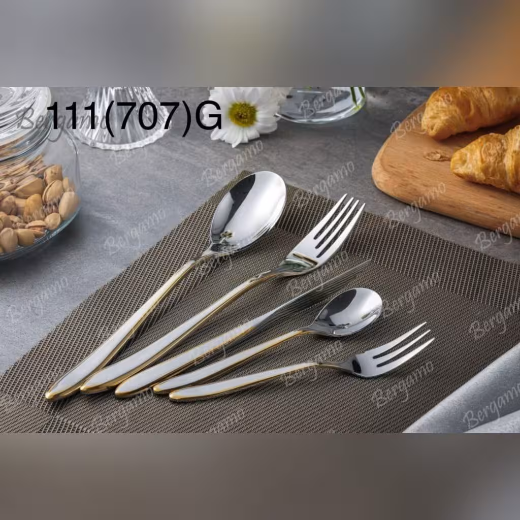 سرویس قاشق چنگال 38 پارچه 6 نفره برگامو مدل 707g