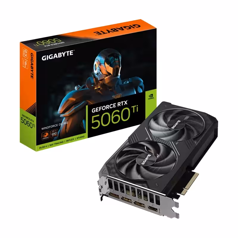 کارت گرافیک گیگابایت GeForce RTX 5060 TI WINDFORCE OC 16GB