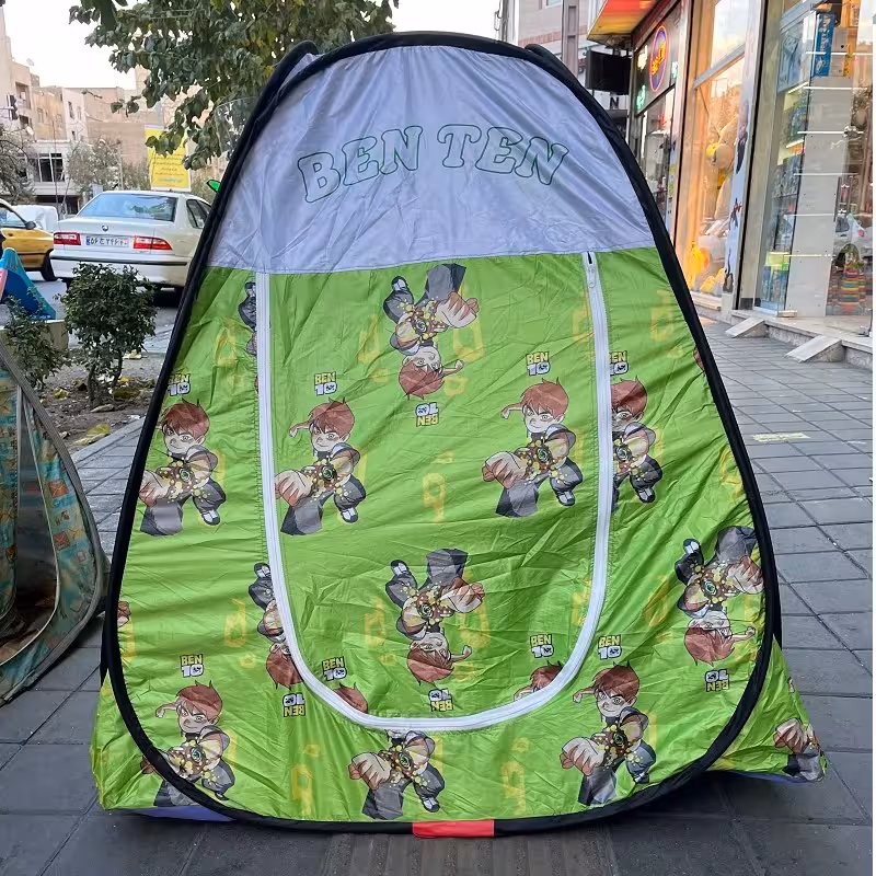 چادر مسافرتی کودک سایز دونفره فنری طرح بن تن (BEN10 ) مناسب بازی کد2 | amazonchi