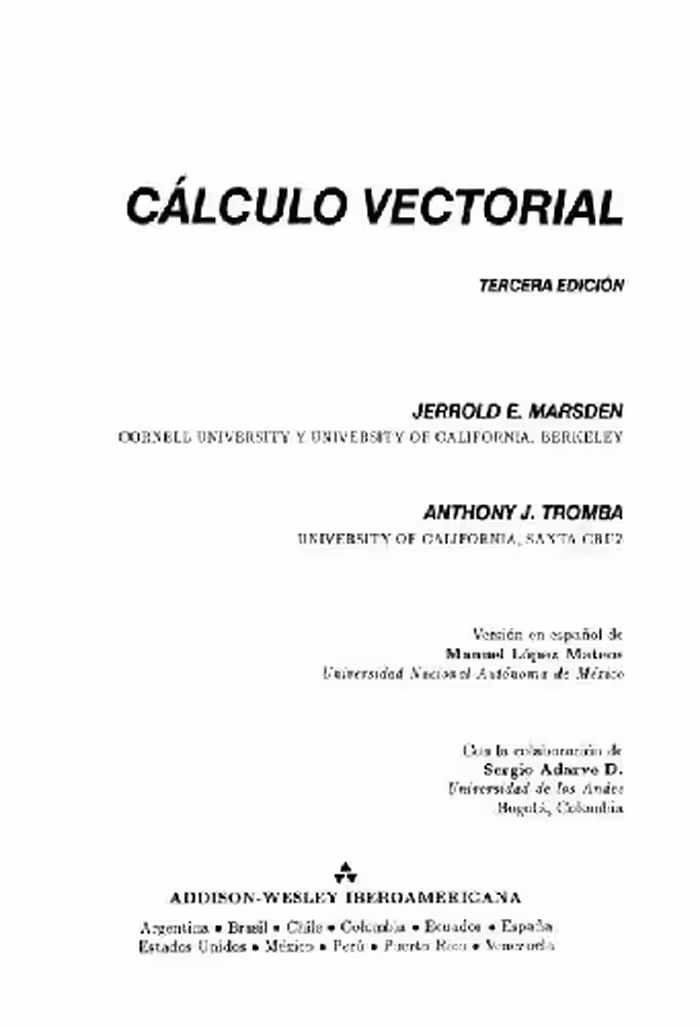 خرید و دانلود نسخه کامل کتاب Calculo vectorial