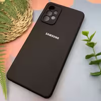 قاب گوشی Galaxy A72 سامسونگ سیلیکونی پاک کنی داخل پارچه ای رنگ مشکی