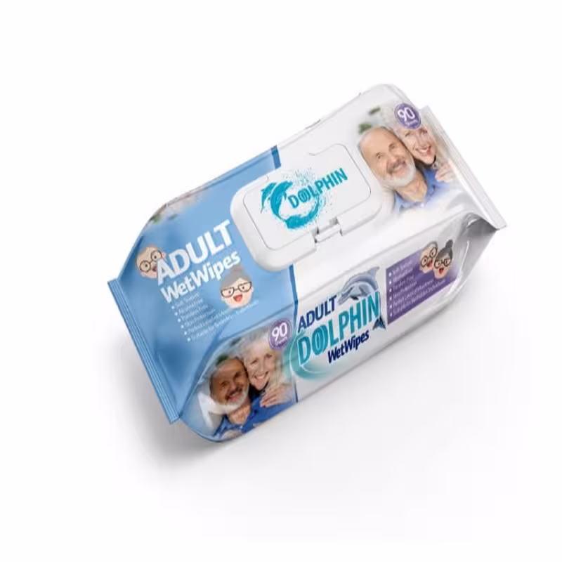 دستمال مرطوب بزرگسالان دلفین 90 برگی