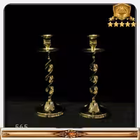 شمعدان برنجی پیچ جفتی 20سانت