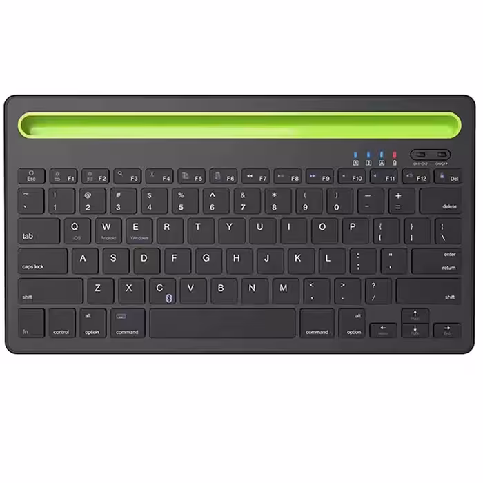 کیبورد بی‌سیم شارژی با استند موبایل و تبلت
