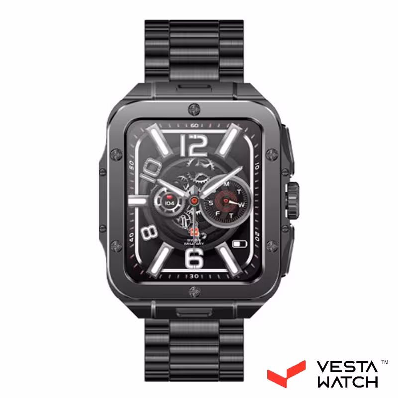 ساعت مچی هوشمند سوئیس میلیتاری SWISS MILITARY مدل SM-ALPS2-GMFRAME/GMSTEELST