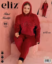 هودی و شلوار سایز بزرگ زنانه الیز کد8715-5-B