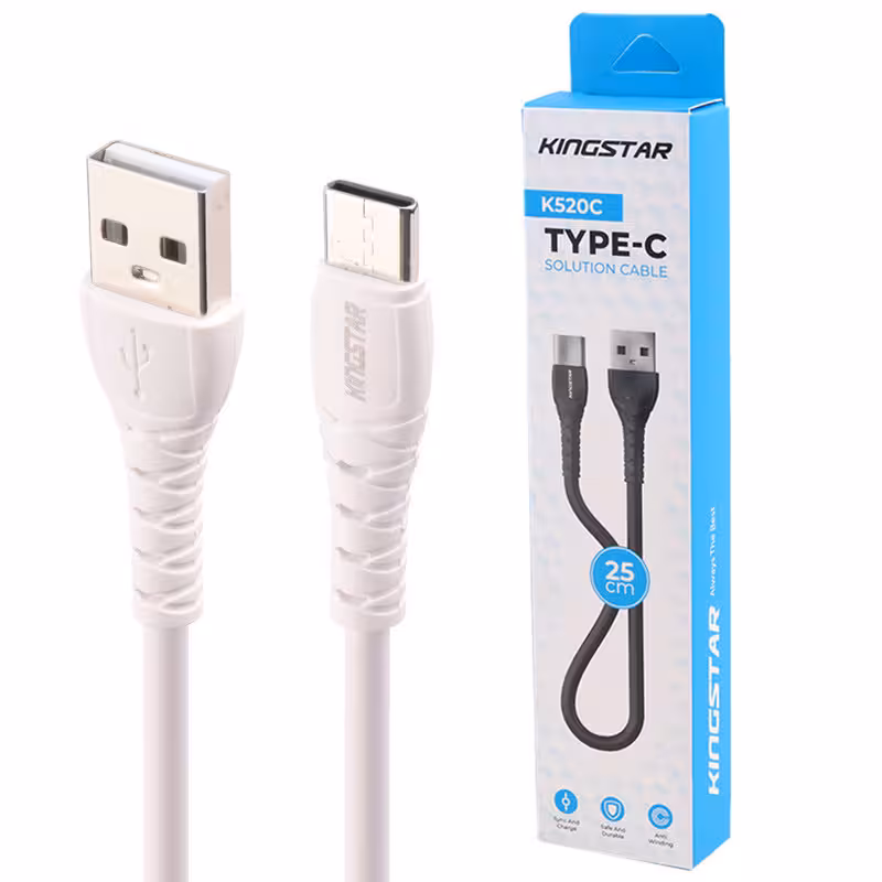 کابل کوتاه تایپ سی Kingstar K520C 2.1A 25cm