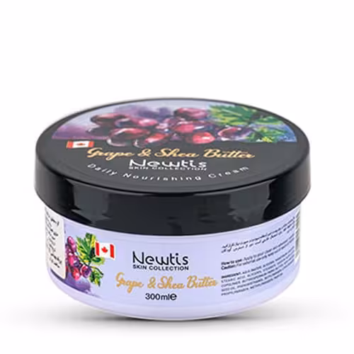 کرم مرطوب کننده کاسه ای انگور و شی باتر 300میل نیوتیس|Newtis Grape And Shea Butter Daily Nourishing Cream 300ml