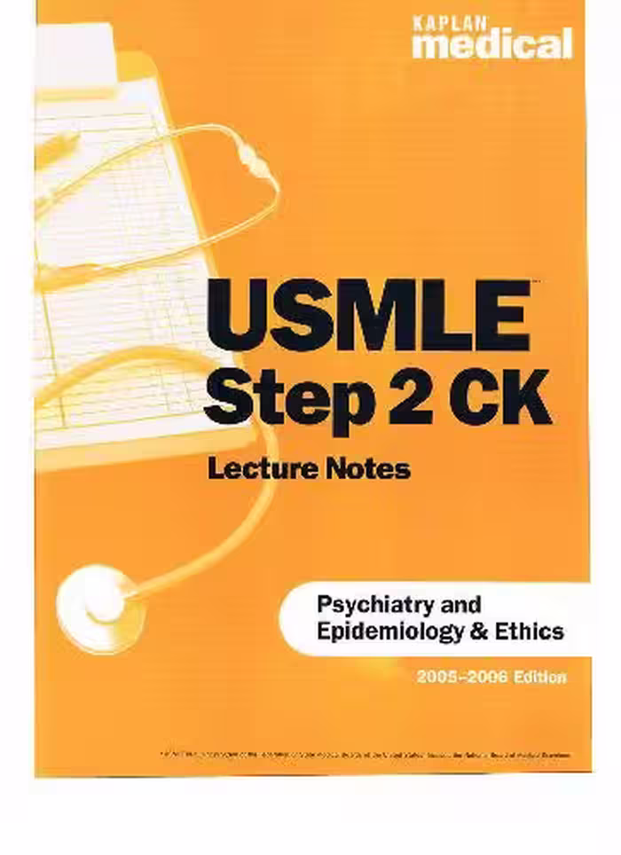 خرید و دانلود نسخه کامل کتاب USMLE-STEP2-Psychiatry and Epidemiology Ethics