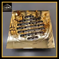 کف شور برنجی سایز10*10 طلایی براق