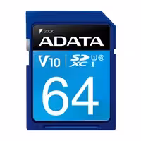 کارت حافظه‌ اي‌ ديتا مدل Premier SDXC/SDHC UHS-I Class10(V10) ظرفيت 64 گيگابايت