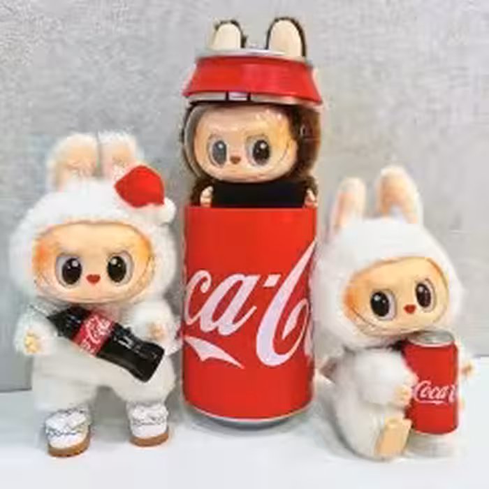 عروسک لبوبو با کوکاکولا و فانتا اورجینال اصلی