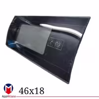 شیشه بخاری جهان افروز خم از عرض size 46x18کوچک