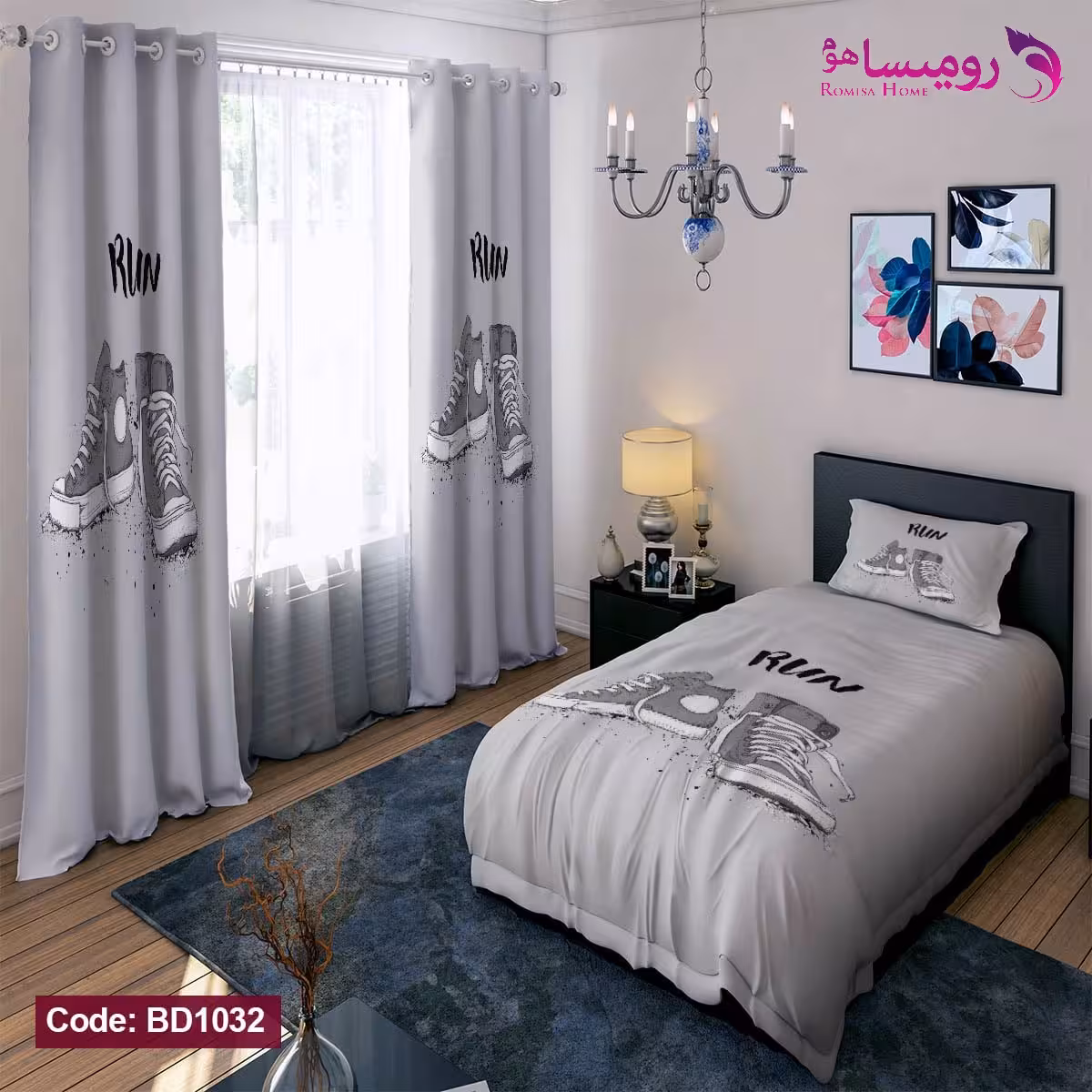 قیمت و خرید روتختی طرح کفش یک نفره برند دکو کد BD1032
