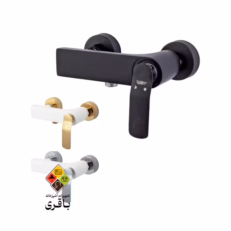 شیر توالت راسان مدل آوات مشکی رزگلد