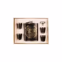 ست نوشیدنی BOGO مشکی با روکش چرم 12386