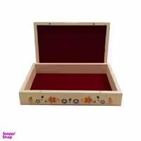 جعبه دست ساز چوبی نقاشی ستاره زعفرانیه مدل ماهرخ کد 24