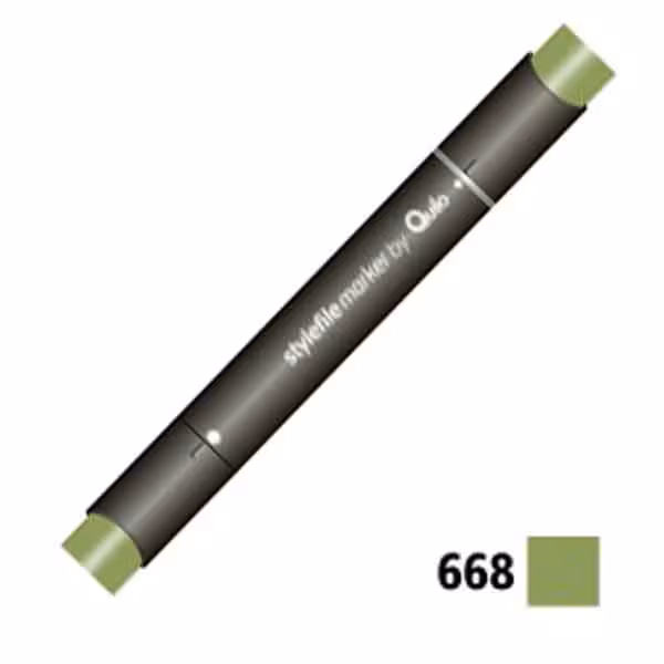 ماژیک راندو دوسر کوییلو کد 668 مدل Stylefile (رنگ bronze green)