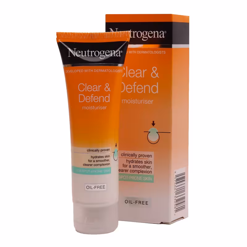 کرم مرطوب کننده نوتروژینا مدل Clear & Defend حجم 50 میلی لیتر