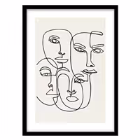 قیمت و خرید تابلو دکوراتیو مدل لاین‌آرت و انتزاعی کد 0582