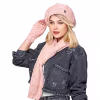 ست کلاه، شال و ساق دست بافت سام مدل داخل خز کد 442