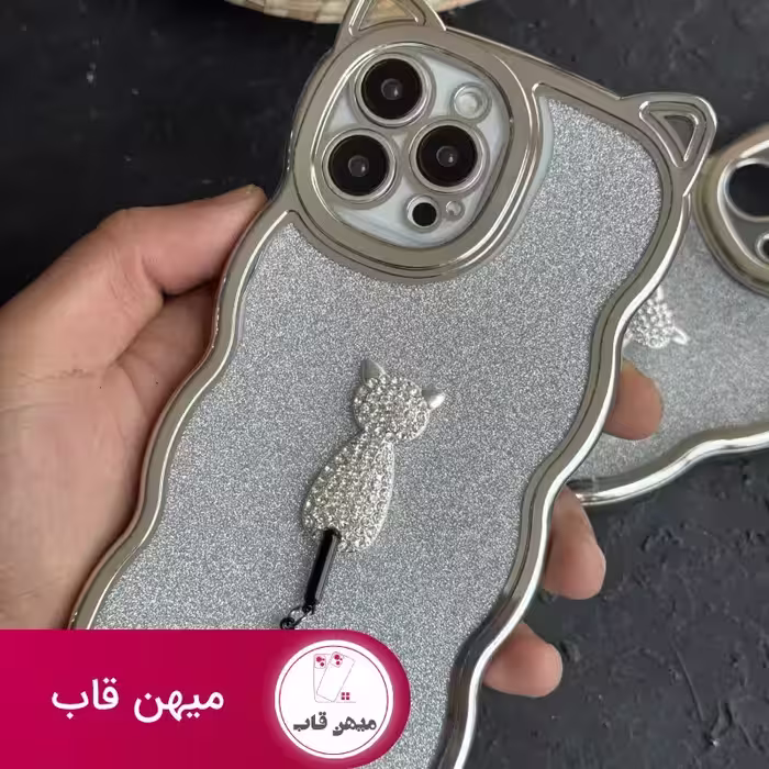 قاب موبایل آیفون گربه شاینی دیاموند - کد (93999)