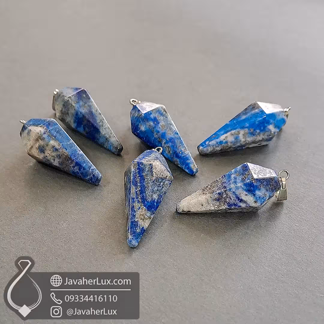 شاقول سنگ لاجورد افغان اصل و طبیعی مدل پاندول ابن سینا _ کد 401105