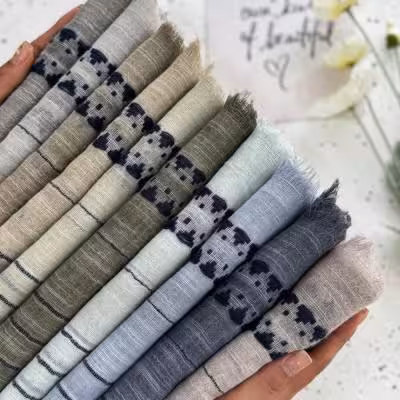 شال لینن خامه دوزی