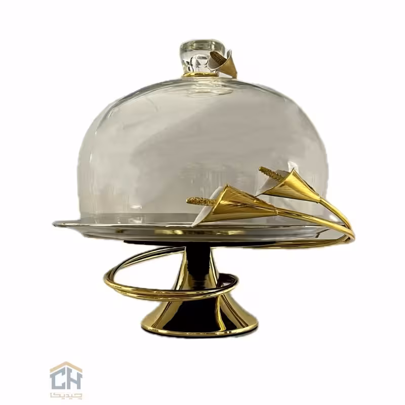 کیک استند استیل و برنج طرح گل شیپوری مدل 228188