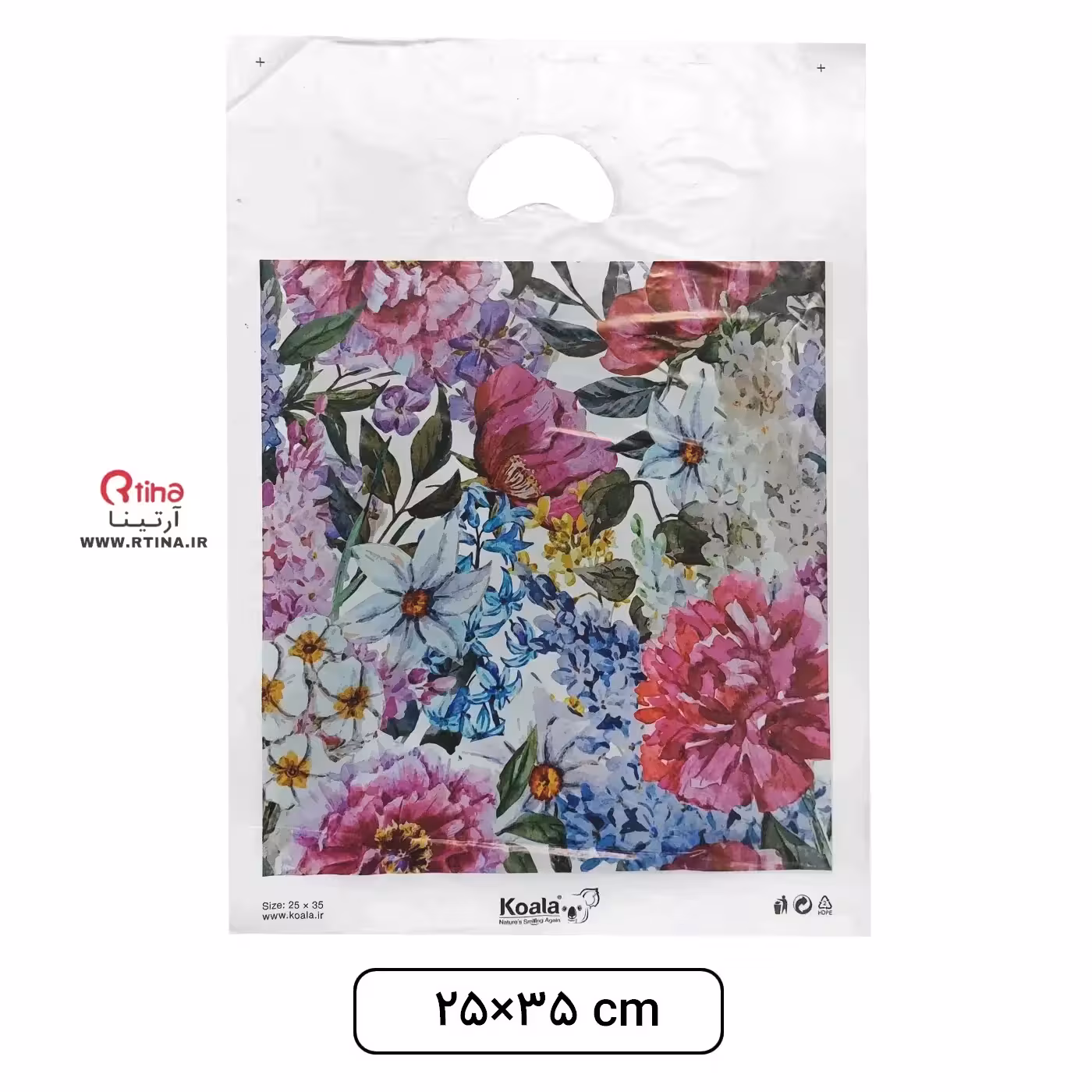نایلون طرح دار گل سایز 35 × 25 (100 تایی)