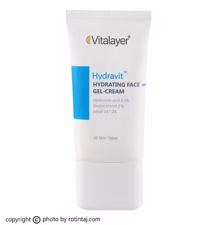 کرم ژل آبرسان صورت هیدراویت ویتالیر، کرم ژل مرطوب کننده Hydravit ویتالیر 50 میلی
