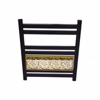 رادیاتور حوله خشک کن هاتیپس مدل آلومینیومی مشکی طلایی رز 50*60