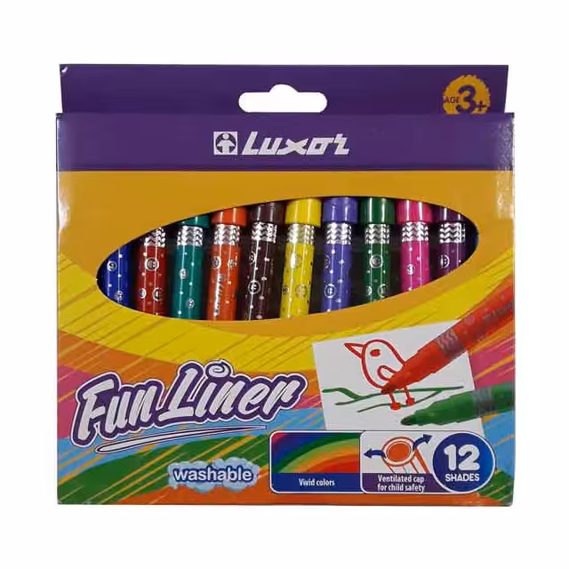 ماژیک لاکسر مدل funliner کد 6107 بسته 12 عددی