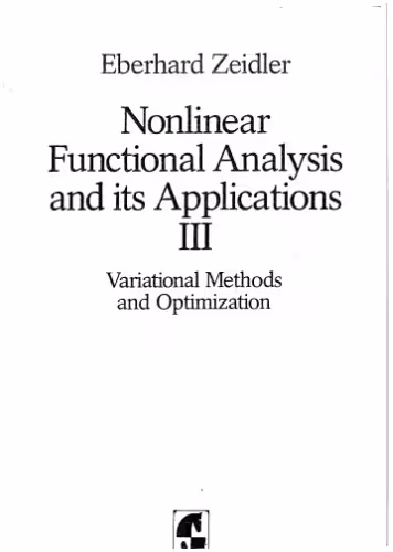 خرید و دانلود نسخه کامل کتاب Nonlinear functional analysis vol.3: Variational methods and optimization