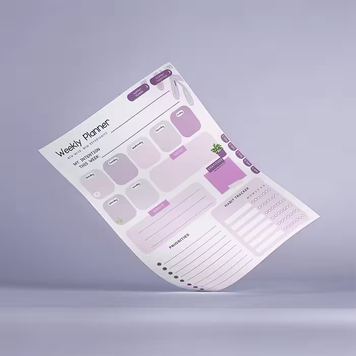 پلنر هفتگی برنامه‌ریزی کد PL-97006