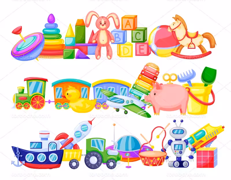 وکتور اسباب بازی | گرافیک با طعم تربچه