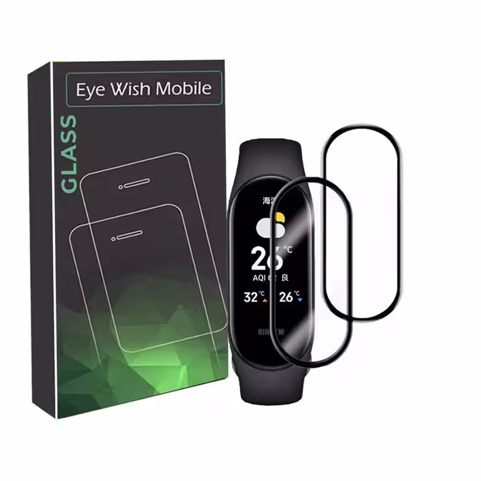 محافظ صفحه نمایش نانو آی ویش مدل PMMA مناسب برای ساعت هوشمند شیائومی mi band 7 / 8 بسته دو عددی