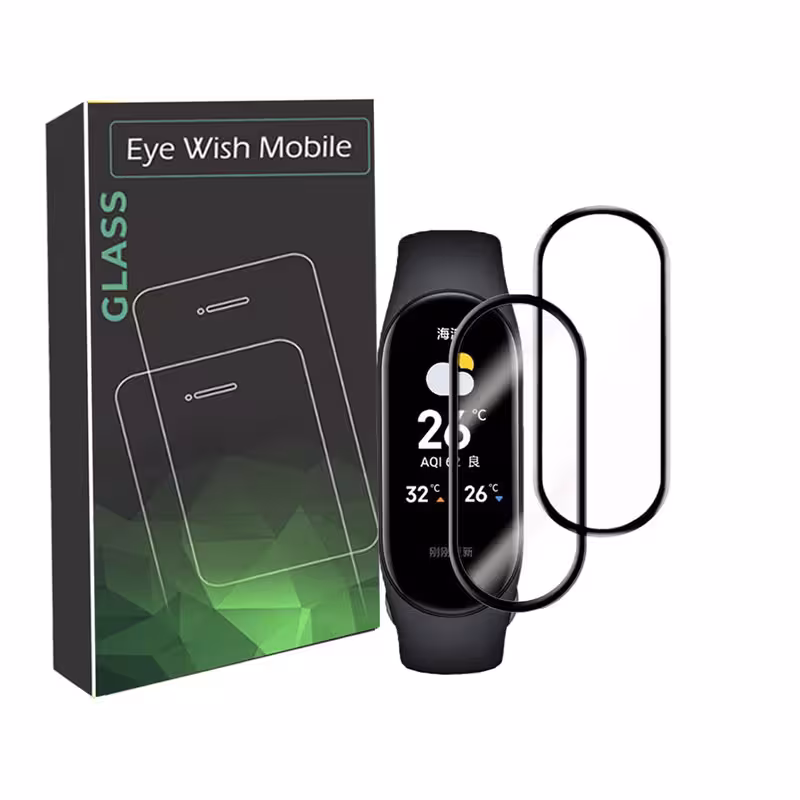 محافظ صفحه نمایش نانو آی ویش مدل PMMA مناسب برای ساعت هوشمند شیائومی mi band 7 / 8 بسته دو عددی