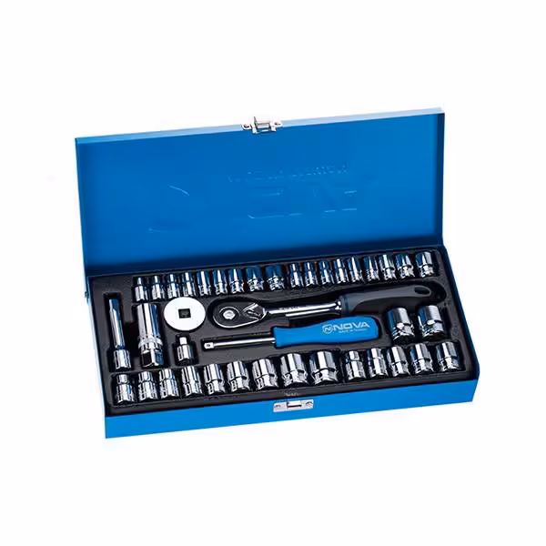 مجموعه 40 عددی آچار بکس نووا مدل NTS-7002 شش گوشه