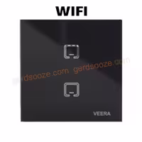 کلید لمسی دو پل ویرا مشکی مدل هوشمند T4 WIFI