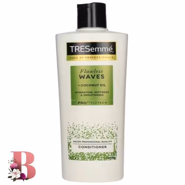 نرم کننده روغن نارگیل موی فر ترزمه حجم 685 میلی لیتر | Tresemmé Condicionador Flawless Waves 685ml